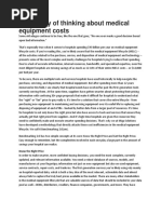 Pricing of Hospital Equipment