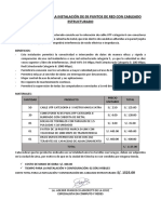 Presupuesto para La Instalación de 05 Puntos de Red Con Cableado Estructurado