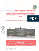 PROSPECTOPARAELPROCESODEASIMILACiÓN DEPROFESIONALESYTÉCNICOSENMATERIA DESALUDCOMOOFICIALES y SUBOFICIALESD SERVICIOSDELAPOLICIANACIONALDELPERÚ 2019