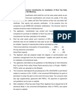 Guidelines For Customers/ Beneficiaries For Installation of Roof Top Solar Power Plants Under Net Metering