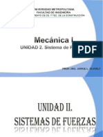 Unidad 2. Sistema de Fuerzas