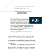 Patterns of Lexical Bundles in The Thesis Articles of The Undergraduate Students of The English Department of Universitas Negeri Malang