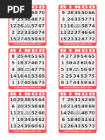 Free Printable US Number Bingo Cards 1-7