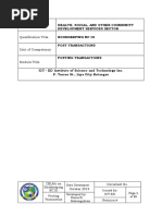 Sector: Health, Social, and Other Community Development Services Sector Bookkeeping NC Iii Post Transactions