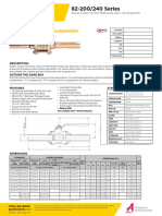 82-200/240 Series: Submittal Sheet Bronze, 3-Piece, Full Port Medical Gas Valve - No Gauge Ports