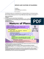 Definition and Nature of Planning