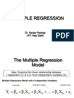 Multiple Regression: Dr. Sanjay Rastogi IIFT, New Delhi