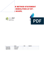 MS For Pipe Demolation at MT-Offshore