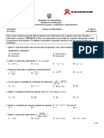 Enunciado Matemática 1 Ép. 12 Clas 2013