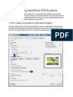 Tips On Printing Half-Sheet PDF Booklets: 1. Print 1 Page of A Booklet To A Full Sheet of Paper