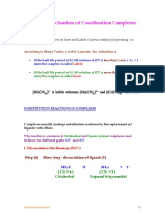 Reaction Mechanism of Coordination Complexes