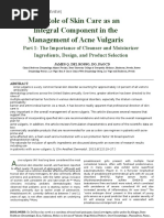 The Role of Skin Care As An Integral Component in The Management of Acne Vulgaris