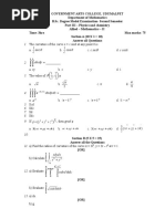 1. The curvature of the curve s = c sinθ at any point θ is: a. b. c. c secθ d. c cosθ