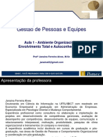 Aula 01 Gestao Pessoas e Liderança - Envolvimento Total