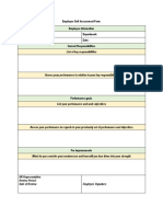 Employee Self Assessment Form Employee Information Name: Department: Position: Date: Current Responsibilities