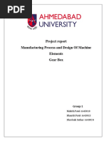 Project Report Manufacturing Process and Design of Machine Elements Gear Box