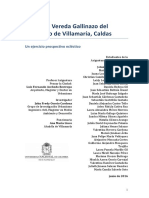 Pensar La Vereda Gallinazo Del Municipio de Villamaría, Caldas