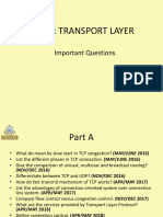 Unit Iv: Transport Layer: Important Questions