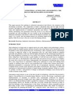 The Roadmap To Industrial Automation and Robotics The Situation in The Developing Economies