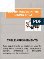 Set Up Tables in The Dining Area