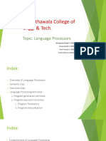 C.K.Pithawala College of Engg. & Tech: Topic: Language Processors