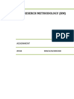 Reserch Methodology (RM) : Assignment