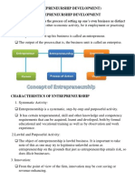 Chapter - 9 (Entrepreneurship Development) Concept of Entrepreneurship Development