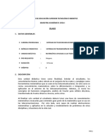 Syllabus - Matematicas Aplicadas - 2016-I