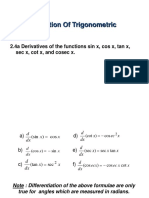 2.4 Differentiation of Trigonometric Functions