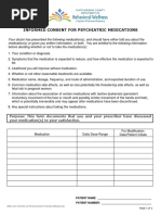 Informed Consent For Psychiatric Medications