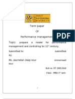 Term Paper of Performance Management. Topic