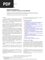 Sulfur in Petroleum Products (Lamp Method) : Standard Test Method For