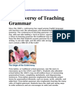 Controversy of Teaching Grammar