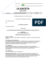 Ley 290 Organizacion Competencia y Procedimiento Del Poder Ejecutivo