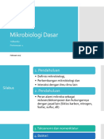 Mikrobiologi Dasar: Yelliantty Pertemuan-1