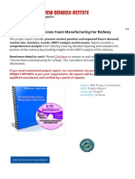 Project Report On Silicone Foam Manufacturing For Railway