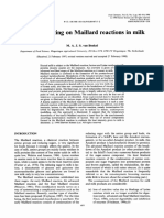 Effect of Heating On Maillard Reactions in Milk: M. A. J. S. Van Boekel