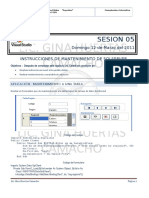 Sesion 05: Domingo 12 de Marzo Del 2011 Instrucciones de Mantenimiento de Sqlserver