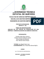 Analisis de Los Costos de Produccion de Una Empresa Comercializadora de Bebidas Gaseosa