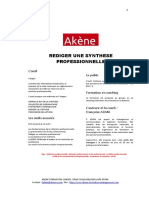 Rédiger Une Synthèse Professionnelle PDF