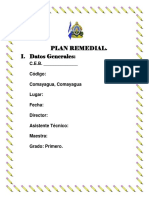 Plan Remedial de Primer Grado