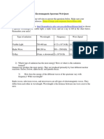 Electromagnetic Spectrum Web Quest (2) Completed