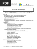 Cours D'hydraulique - Partie I