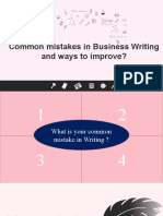 Common Mistakes in Business Writing and Ways To Improve?