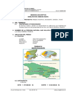 Memoria Descriptiva de Un Predio Solar