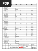 Group / Parameter Name IED Value PC Value Unit Min Max: Settings