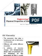 Physical Properties of Lubricants 1: Engineering Tribology
