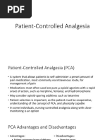 Patient Controlled Analgesia