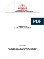 Fluid Mechanics Lab: State Institute of Technical Teachers Training & Research, Kalamassery