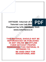 15It422E-Internet of Things Tutorial Cum Lab Manual Prepared by Iota Members Visit: WWW - Iotalliance.In